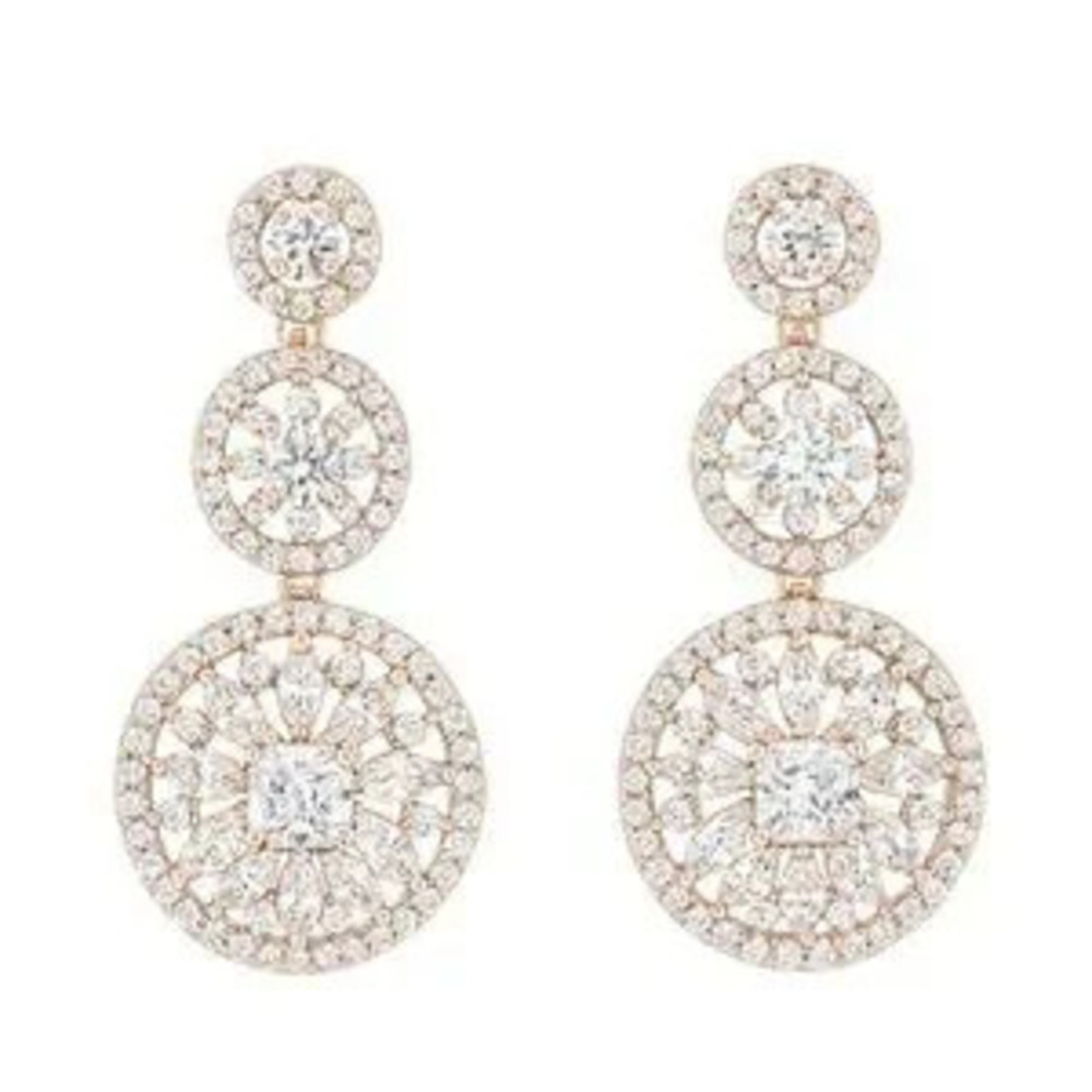 Elegant Gold and Silver Drop Earrings